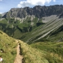 Unser Weg unterhalb des Himmelecksattels.