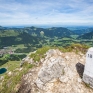 Grenzstein an de Tirolerisch-Bayerischen Grenze.