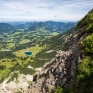 Tiefblick auf die Wiedhag-Alpe.
